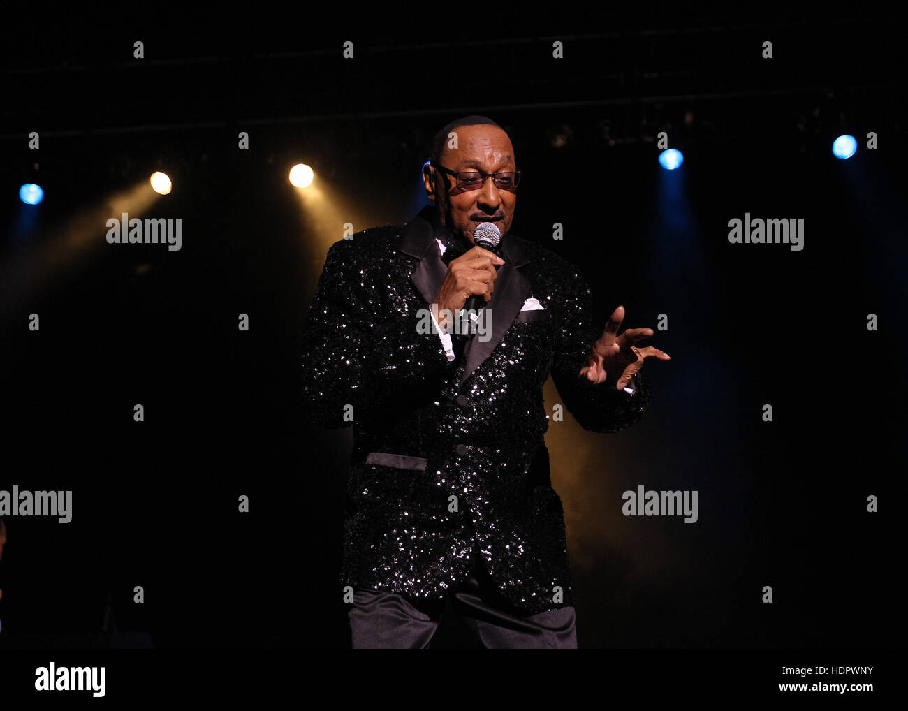 The Four Tops and Temptations perform on stage at the O2 Arena  Featuring: four tops, abdul fakir Where: London, United Kingdom When: 27 Oct 2016 Stock Photo
