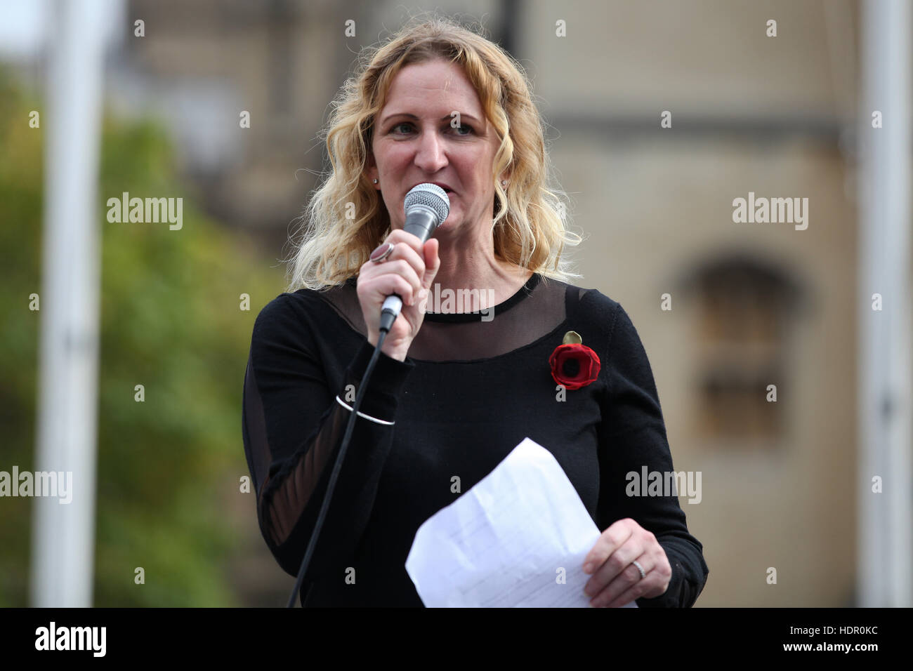 Former and serving members of the armed forces take part in a rally in support of support of Sgt Alexander Blackman, also known as 'Marine A', who was given a life sentence after being convicted of murdering a wounded Taliban fighter.  Featuring: Claire B Stock Photo