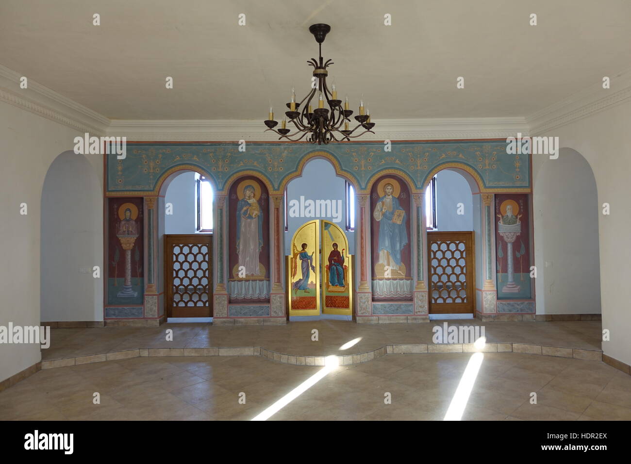 Vinnovka, Russia - June 25, 2016. Inside interior in Svyato-Bogorodicky monastery, Russia Stock Photo