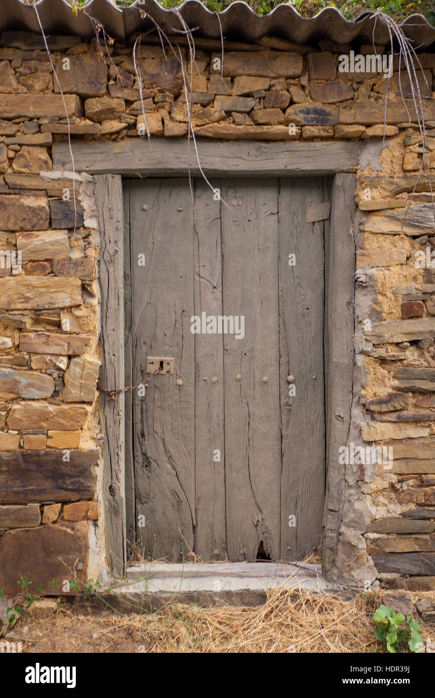 View of old door of rural house in the spanish town Stock Photo - Alamy