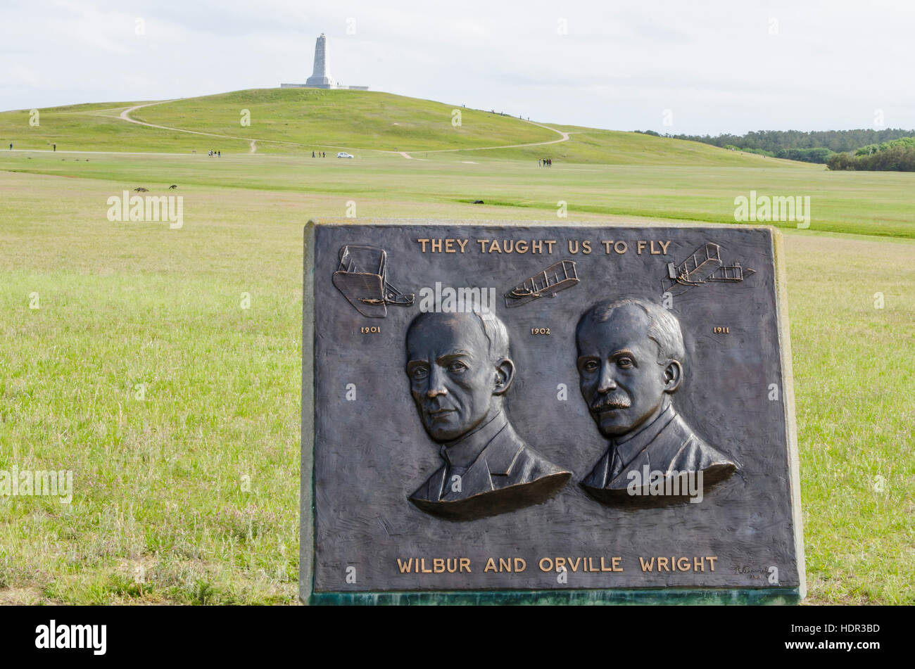Wright Brothers National Memorial, Kill Devil Hills, Kitty Hawk, Outer Banks, North Carolina, USA. Stock Photo