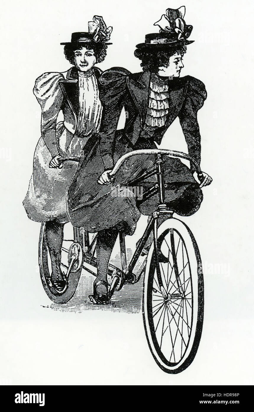 BICYCLE  Tandem bike in 1894 Stock Photo