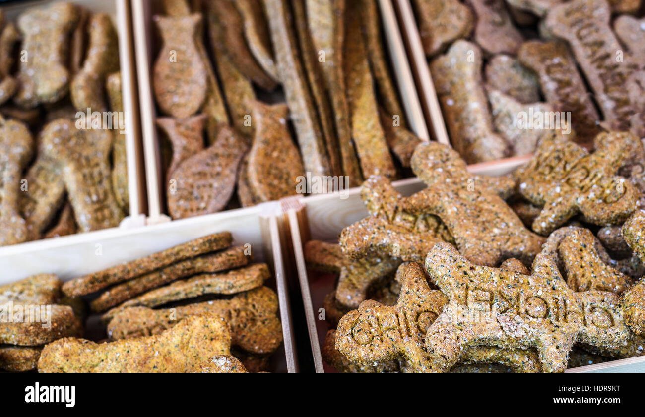 A selection of healthy dog biscuits for sale Stock Photo Alamy