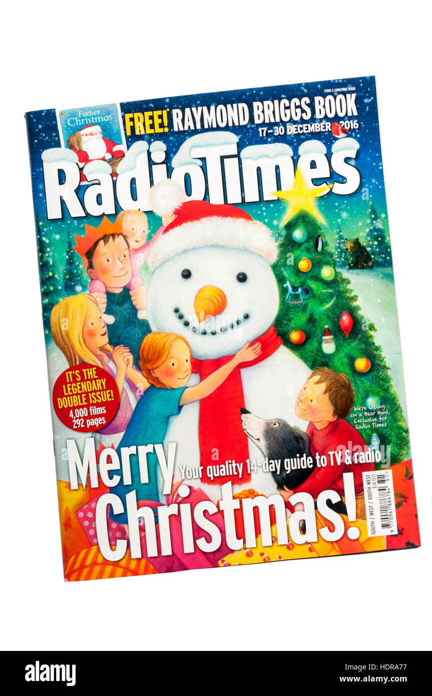 2016 Christmas issue of the BBC Radio Times television TV listings magazine  Stock Photo - Alamy