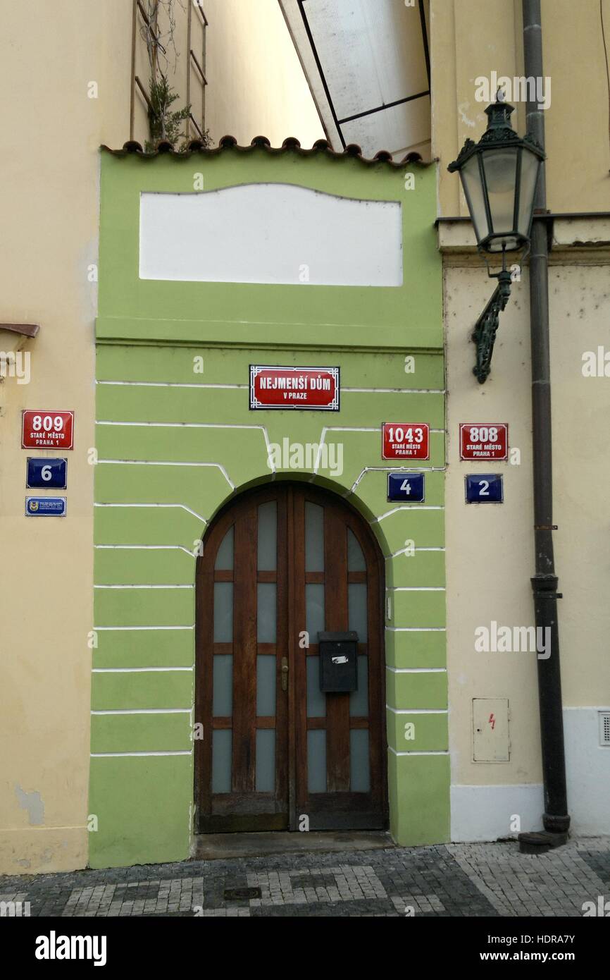 the Prague's smallest house Stock Photo Alamy