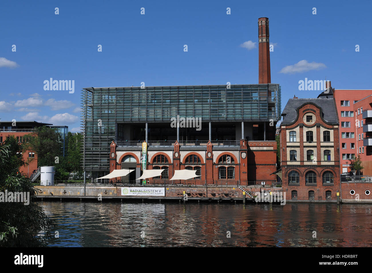 Radialsystem V, Spree, Friedrichshain, Berlin, Deutschland Stock Photo