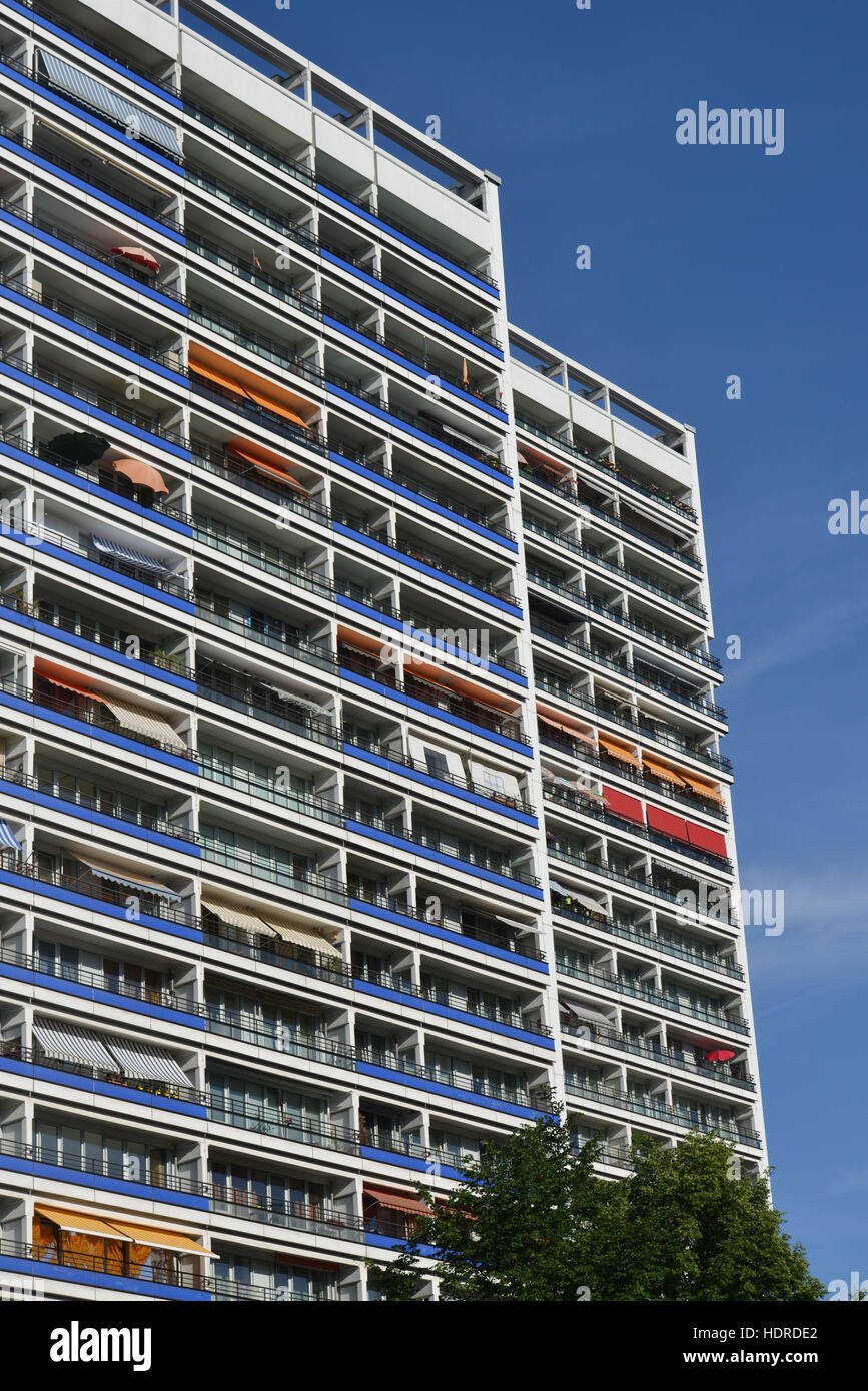 Plattenbau, Leipziger Strasse, Mitte, Berlin, Deutschland Stock Photo