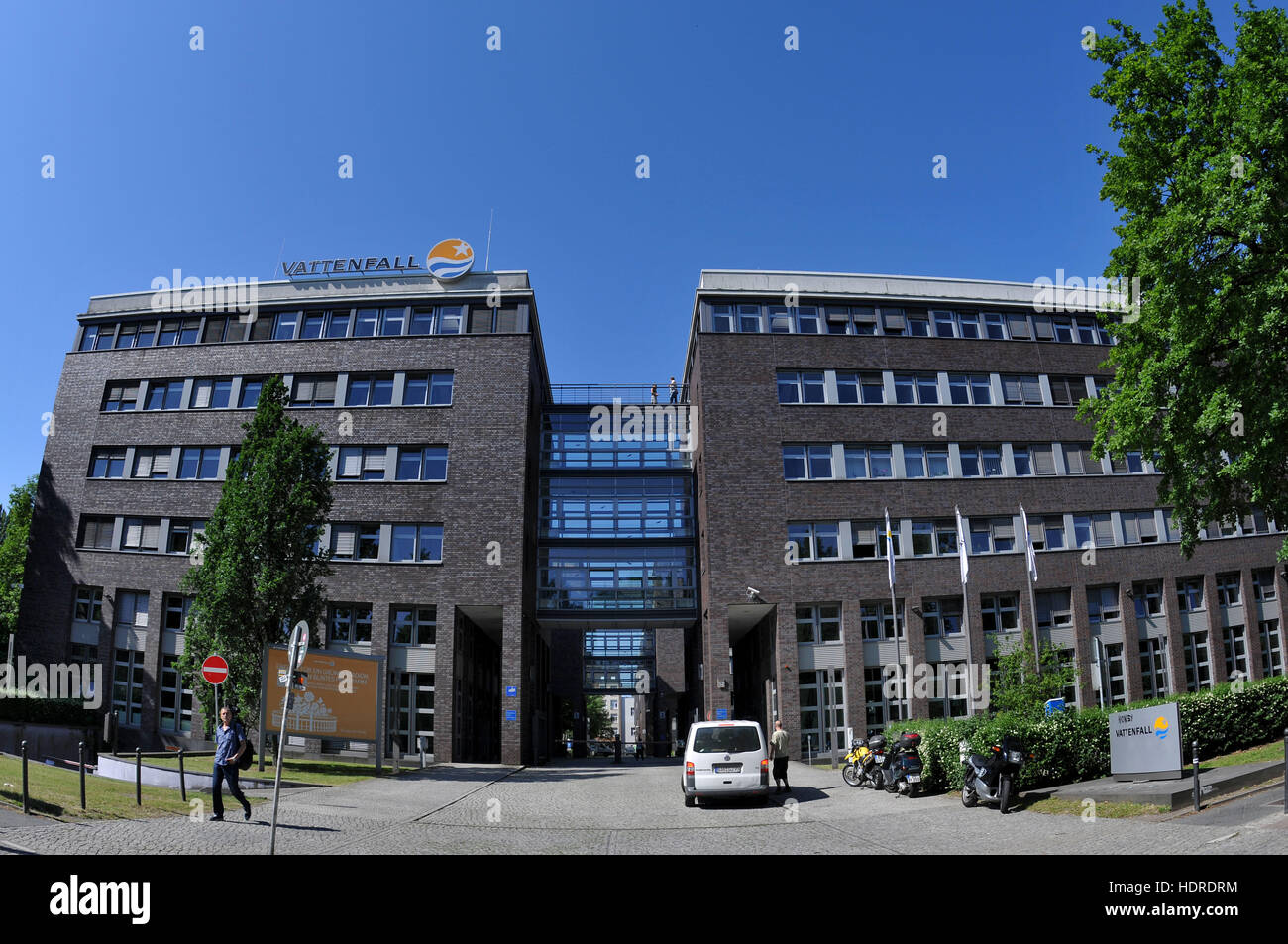 Vattenfall, Puschkinallee, Treptow, Berlin, Deutschland Stock Photo