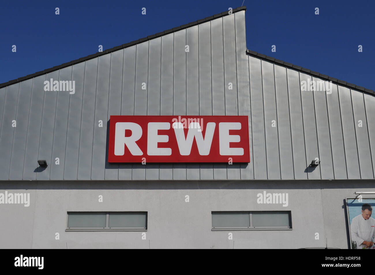 Rewe Markt, Neukoelln, Berlin, Deutschland Stock Photo