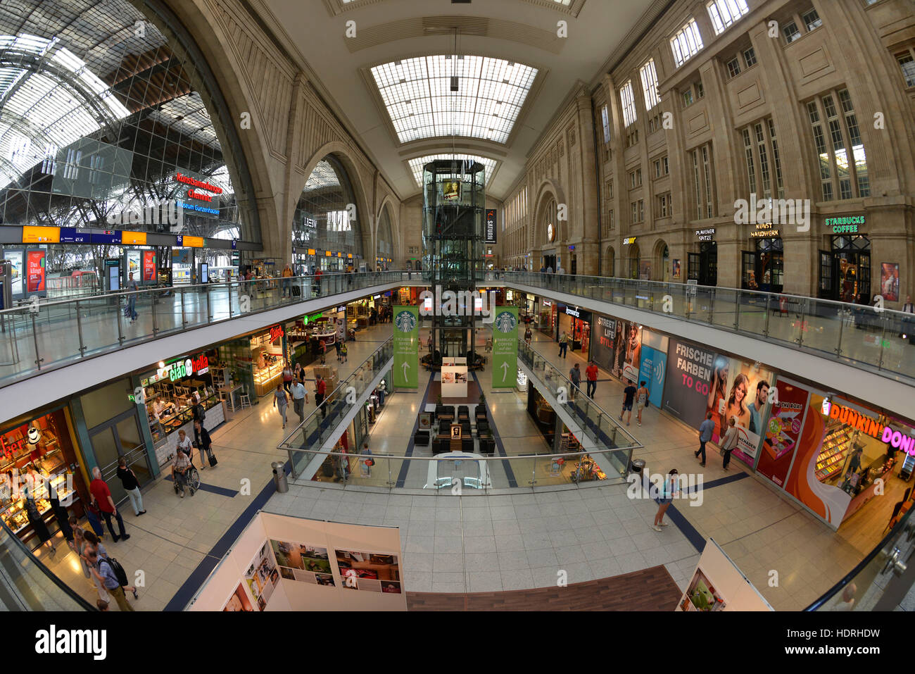 Promenaden, Hauptbahnhof, Leipzig, Sachsen, Deutschland Stock Photo
