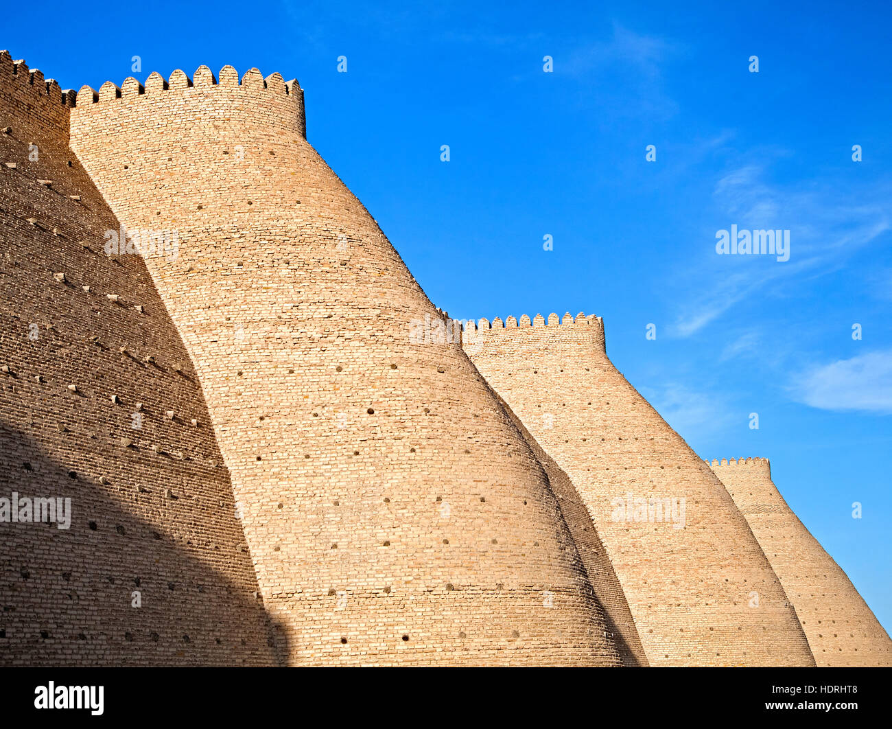 Medieval walls of Bukhara, Uzbekistan, town on a Silk Road Stock Photo