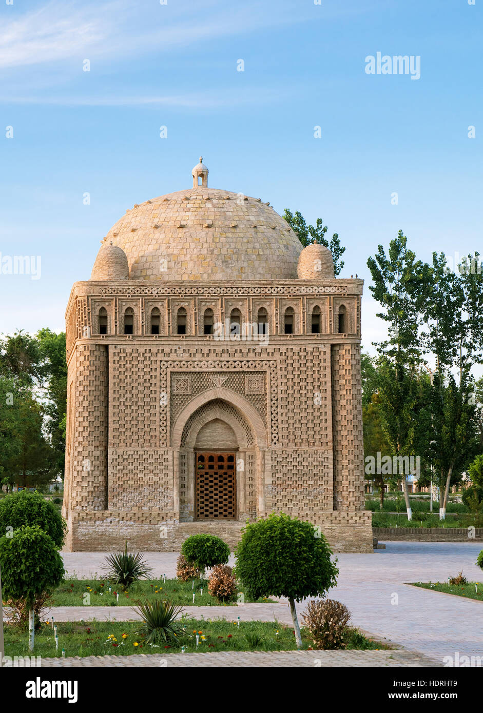 Ismail Samanid Mausoleum in Bukhara, ancient city in Uzbekistan Stock Photo