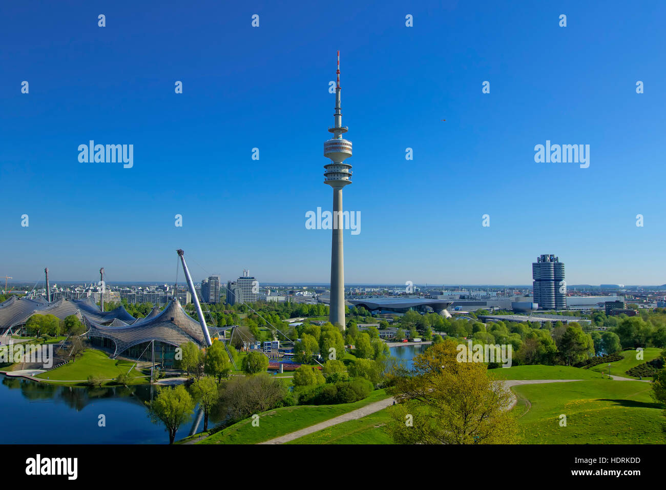 Munich Olympic park Stock Photo