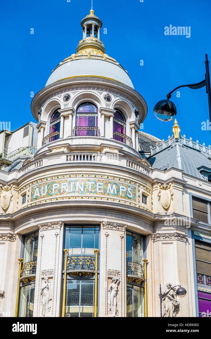 facade of printemps department store Stock Photo