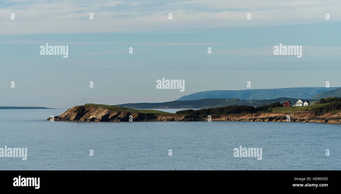 View of the coastline on Cape Breton Island; Margaree, Nova Scotia, Canada Stock Photo