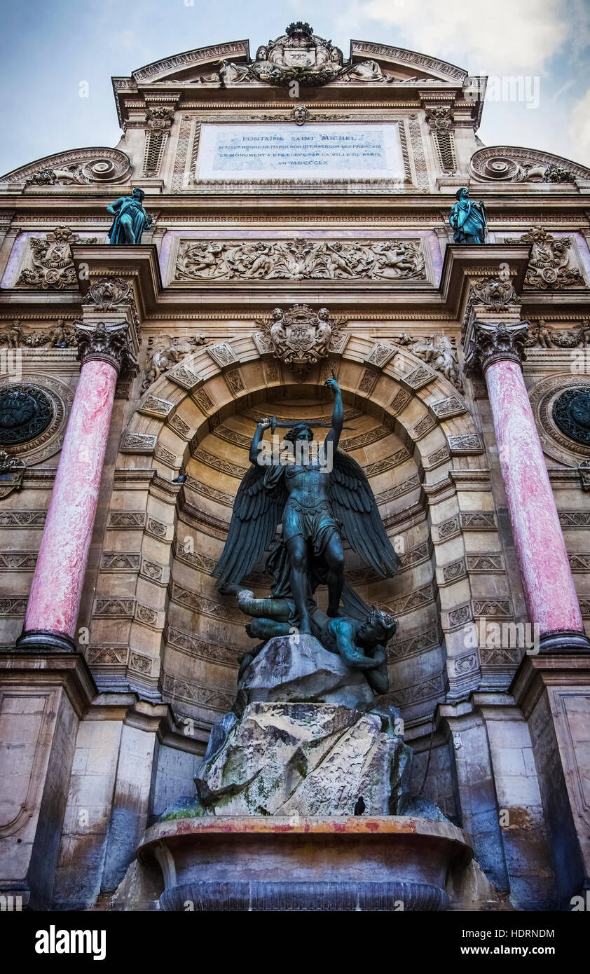 Fontaine SaintMichel; Paris, France Stock Photo Alamy