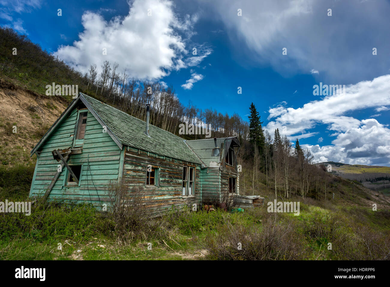 Abandoned housing in central Colorado Stock Photo