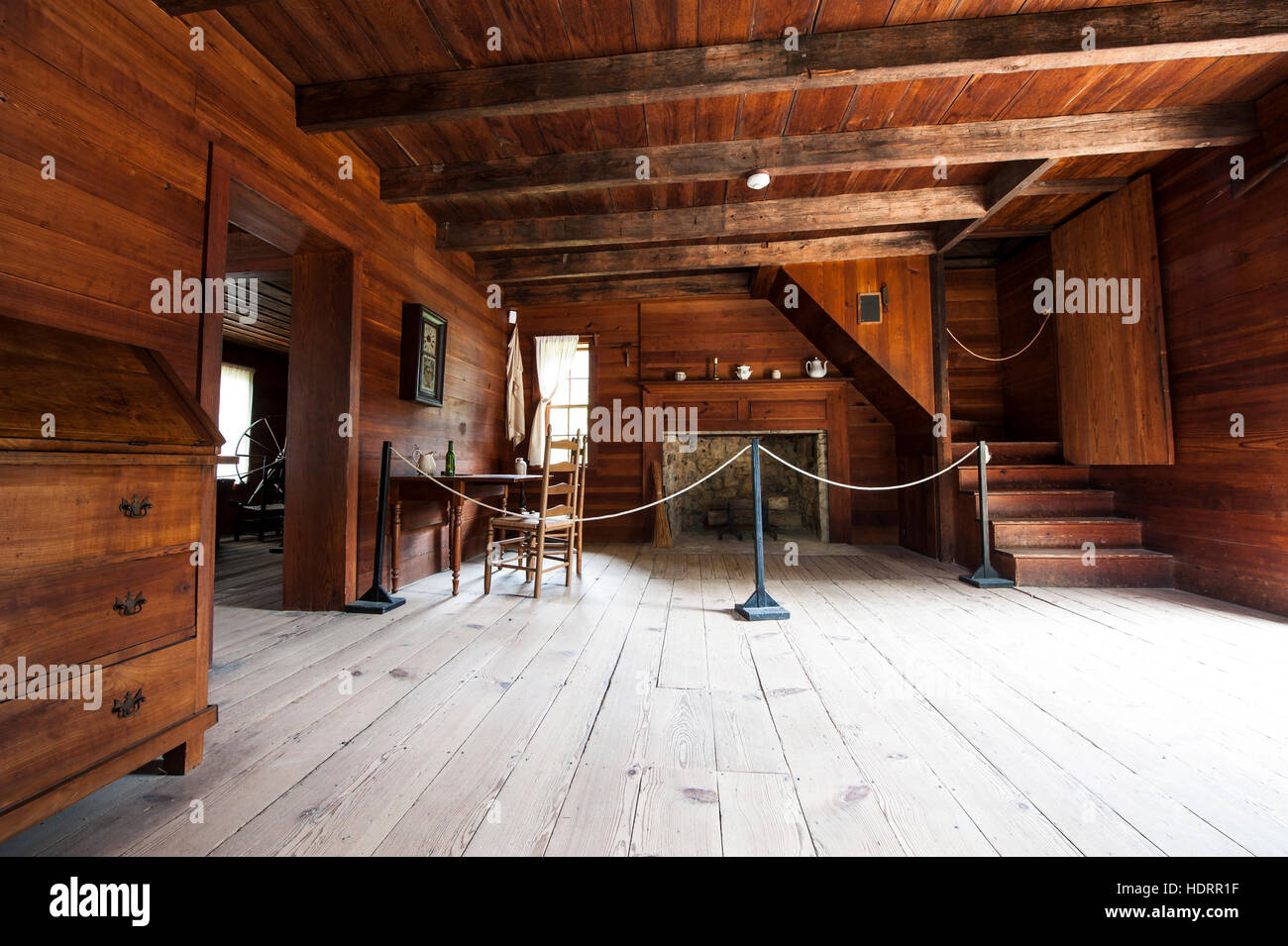 The room where the South surrendered to the North, Bennett Place State Historic Site, Durham, North Carolina, USA. Stock Photo