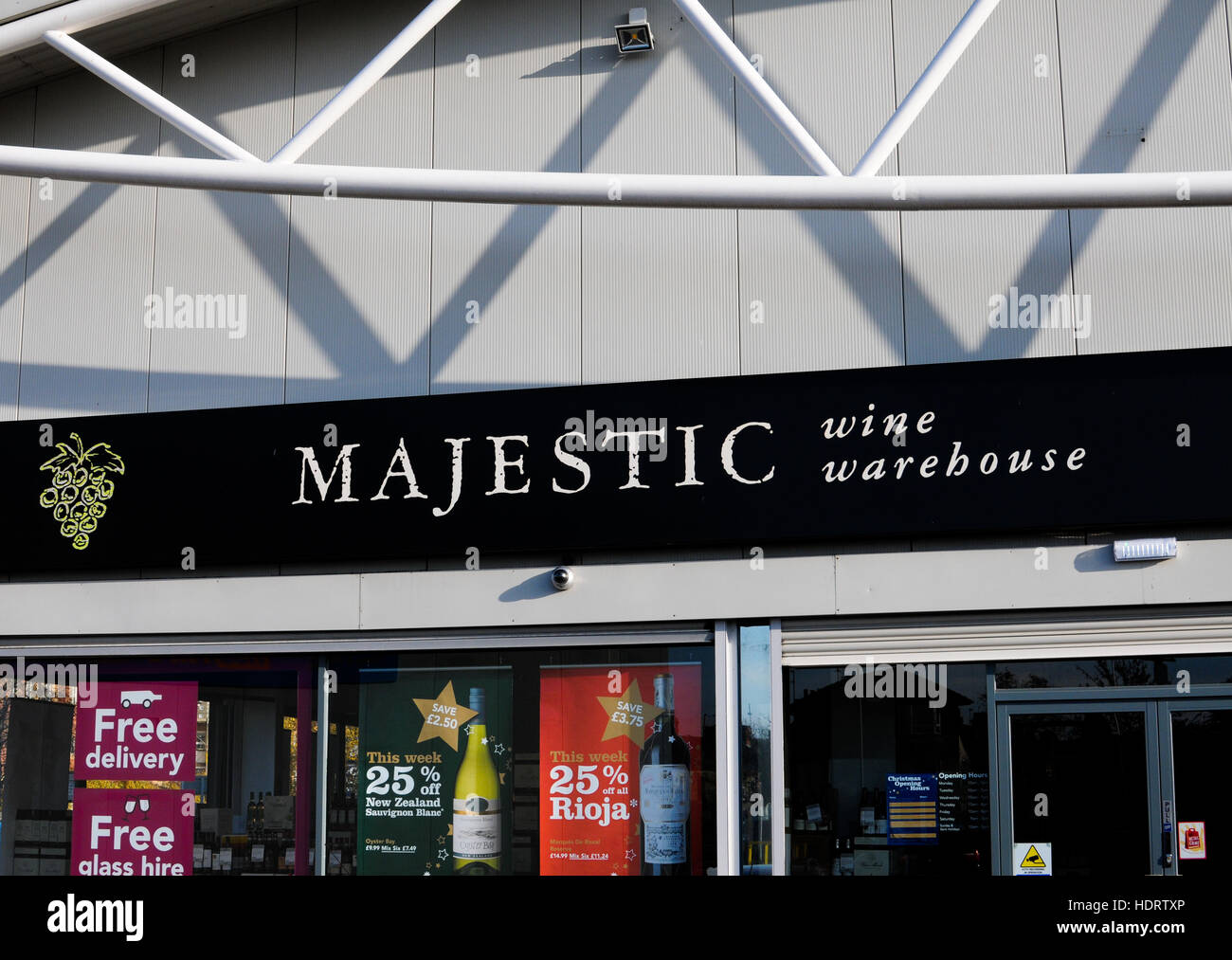 Majestic Wine shop warehouse Stock Photo Alamy