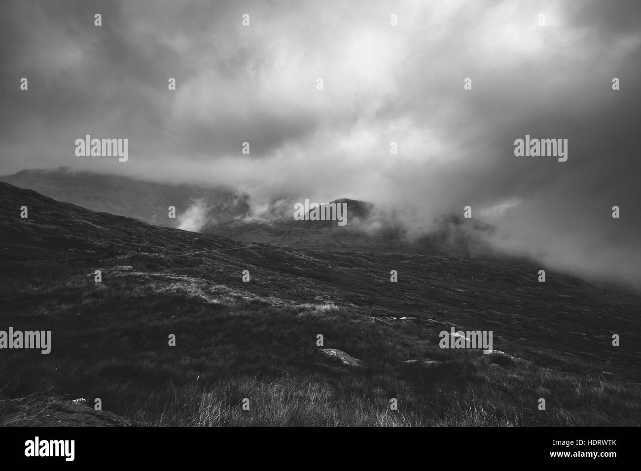 Cloud Capped Hills Stock Photo - Alamy