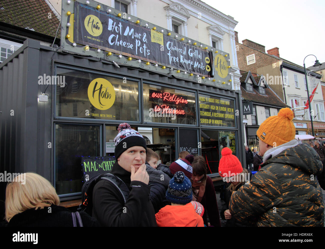 Hot food stall BBQ pulled pork 'Our Religion is Flavour' flavor neon