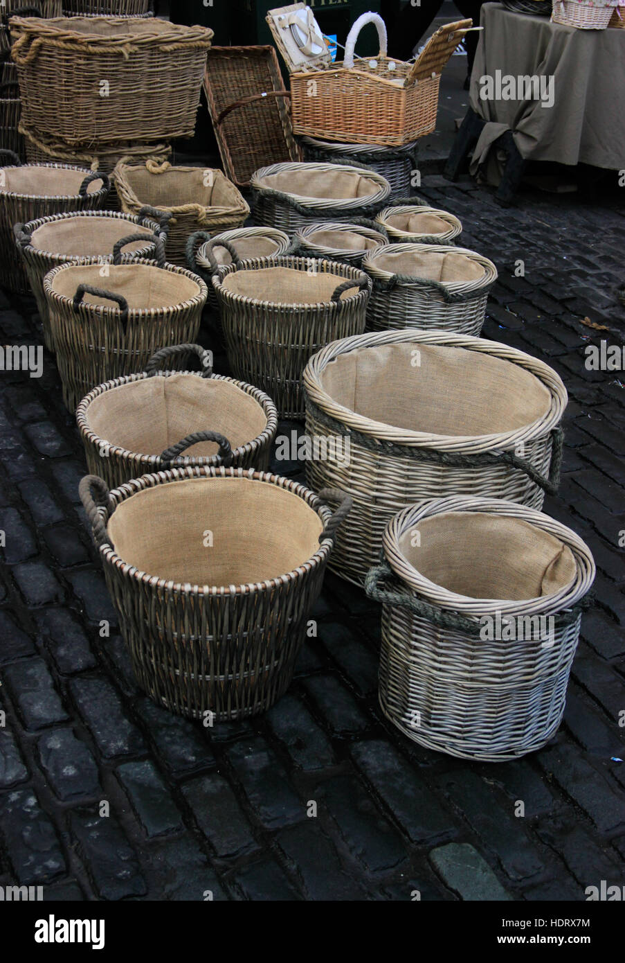 Wicker baskets hires stock photography and images Alamy