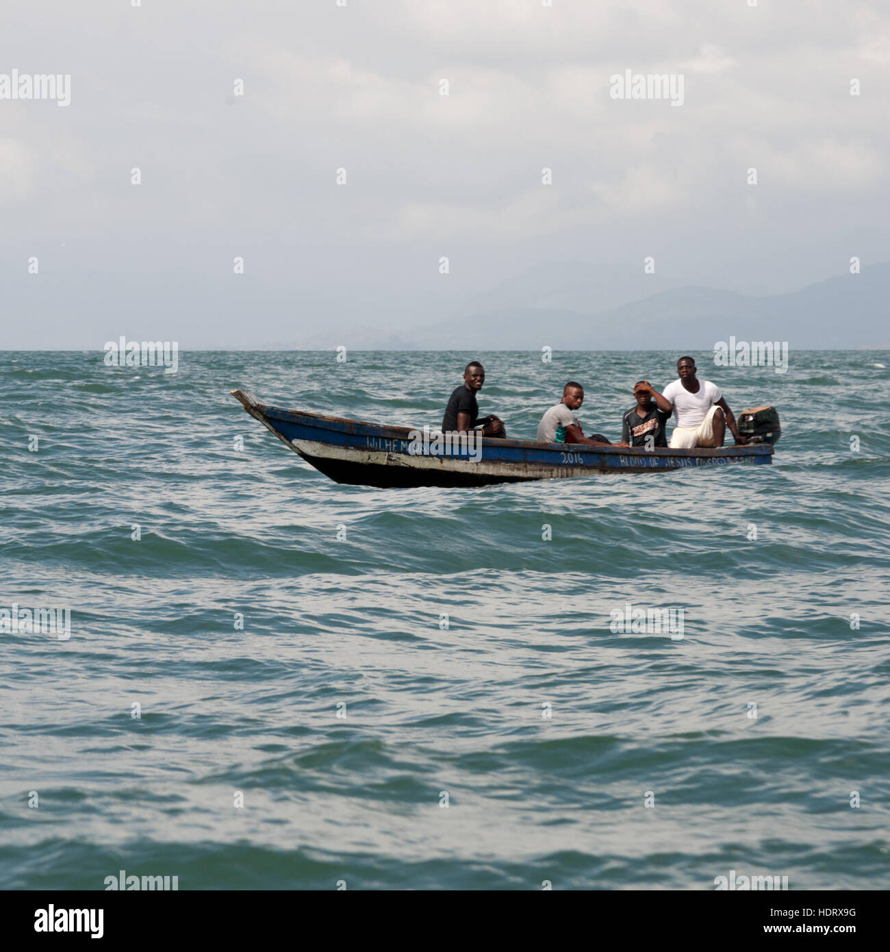 On the ocean off shore Sierra Leone Stock Photo