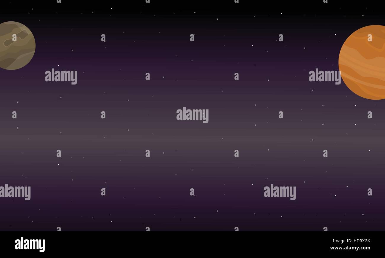 Illustration vector of outer space landscape Stock Vector Image & Art ...