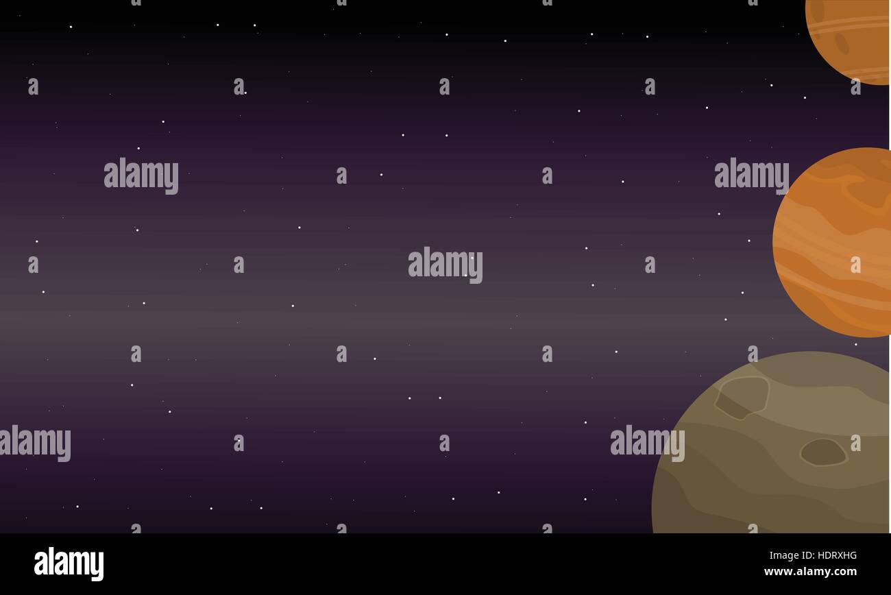 Planet outer space of landscape vector Stock Vector Image & Art - Alamy