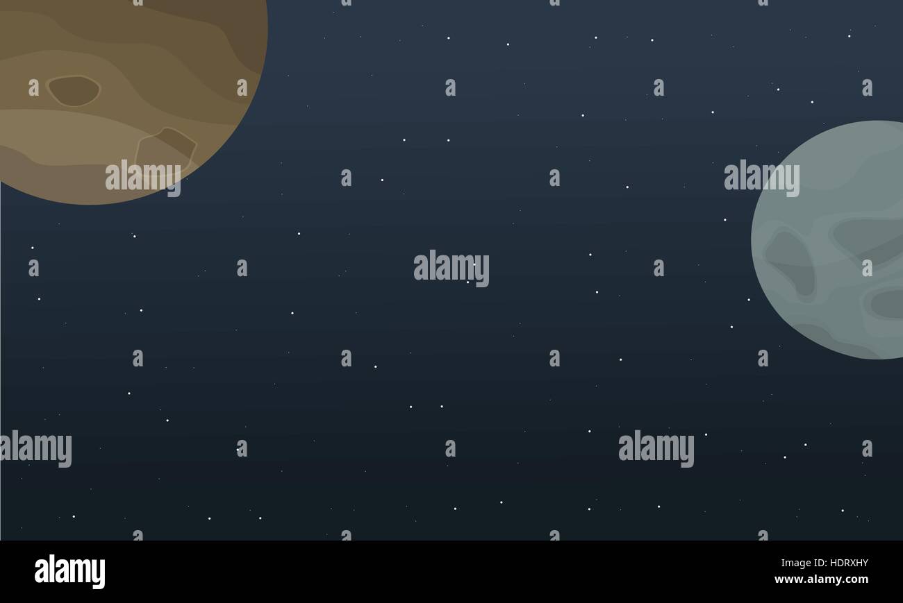 Illustration of outer space landscape Stock Vector Image & Art - Alamy