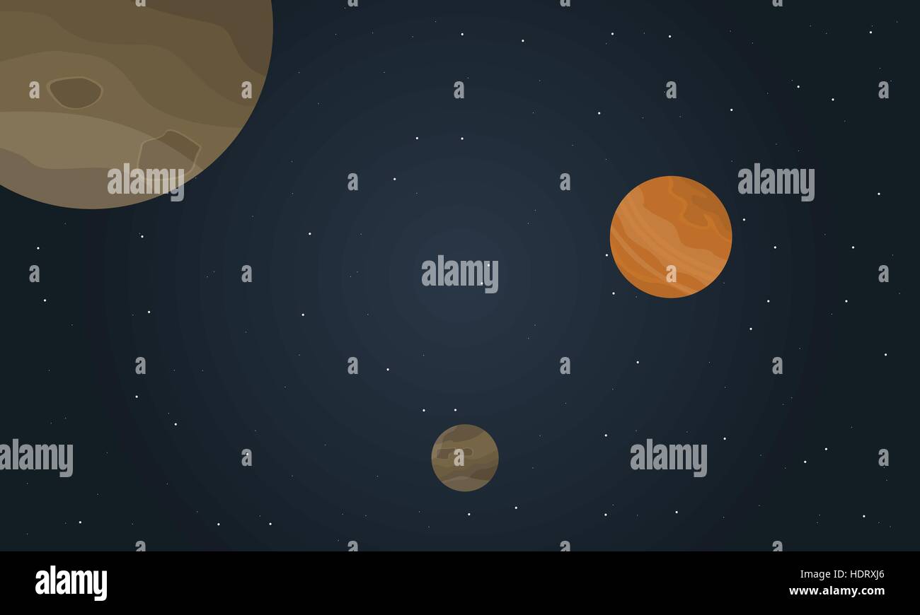 Vector art of space with planet landscape Stock Vector Image & Art - Alamy