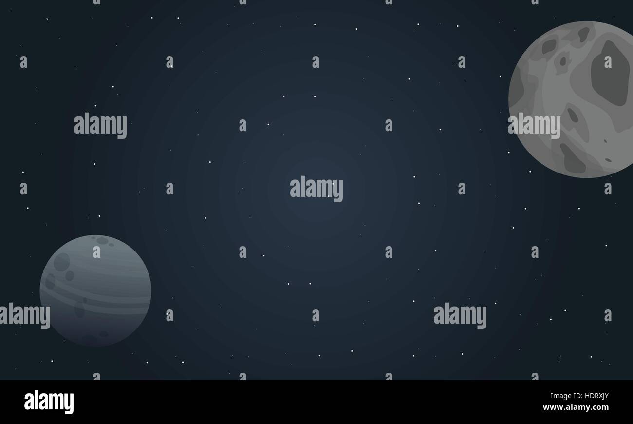 Illustration of planet outer space landscape Stock Vector Image & Art ...