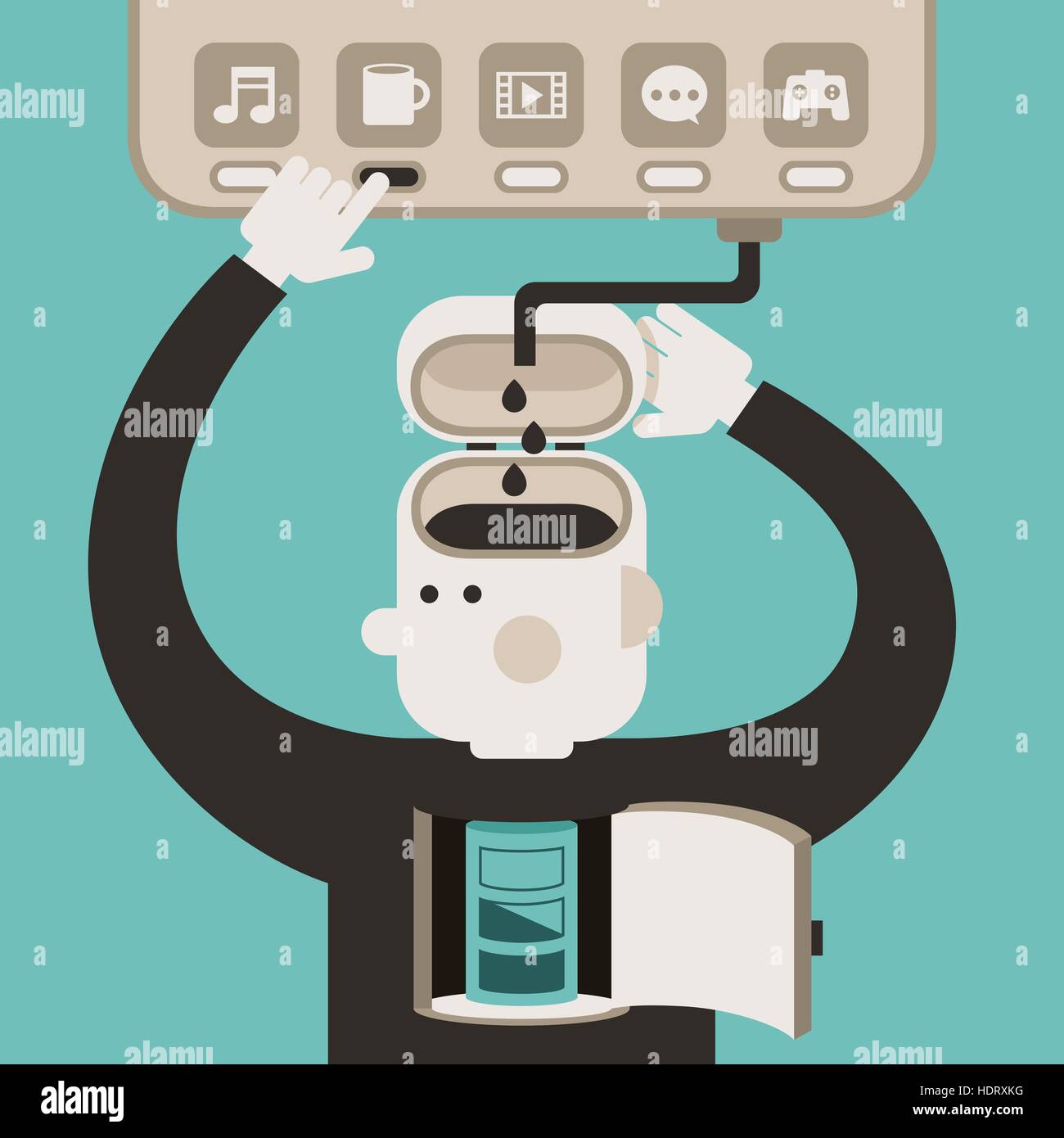 flat design vector illustration concept of break time Stock Vector