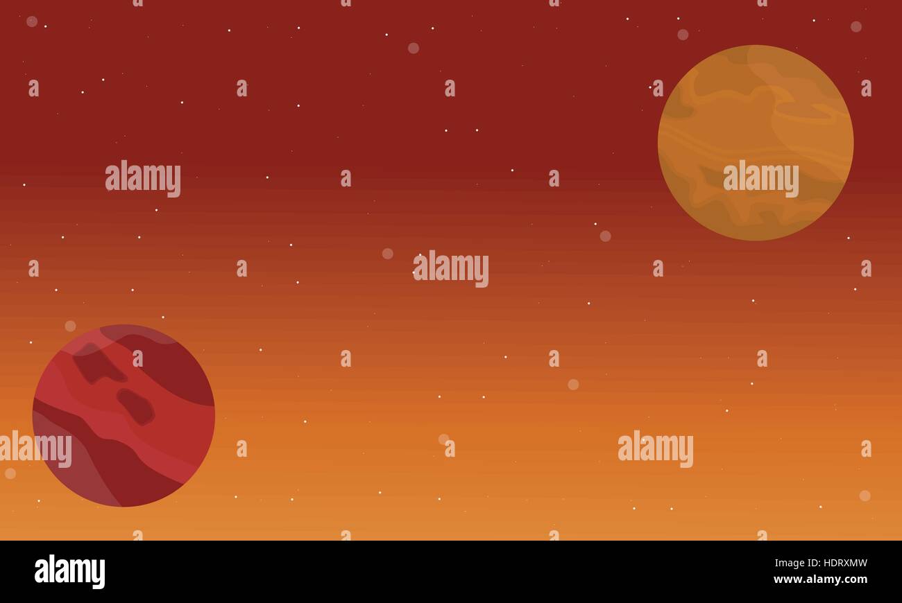 Planet space on sky landscape Stock Vector Image & Art - Alamy