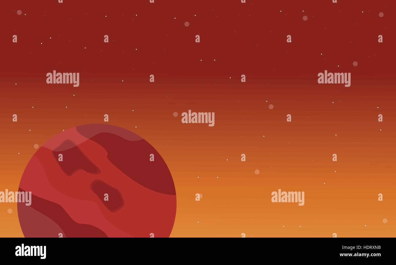 Planet on space landscape vector Stock Vector Image & Art - Alamy