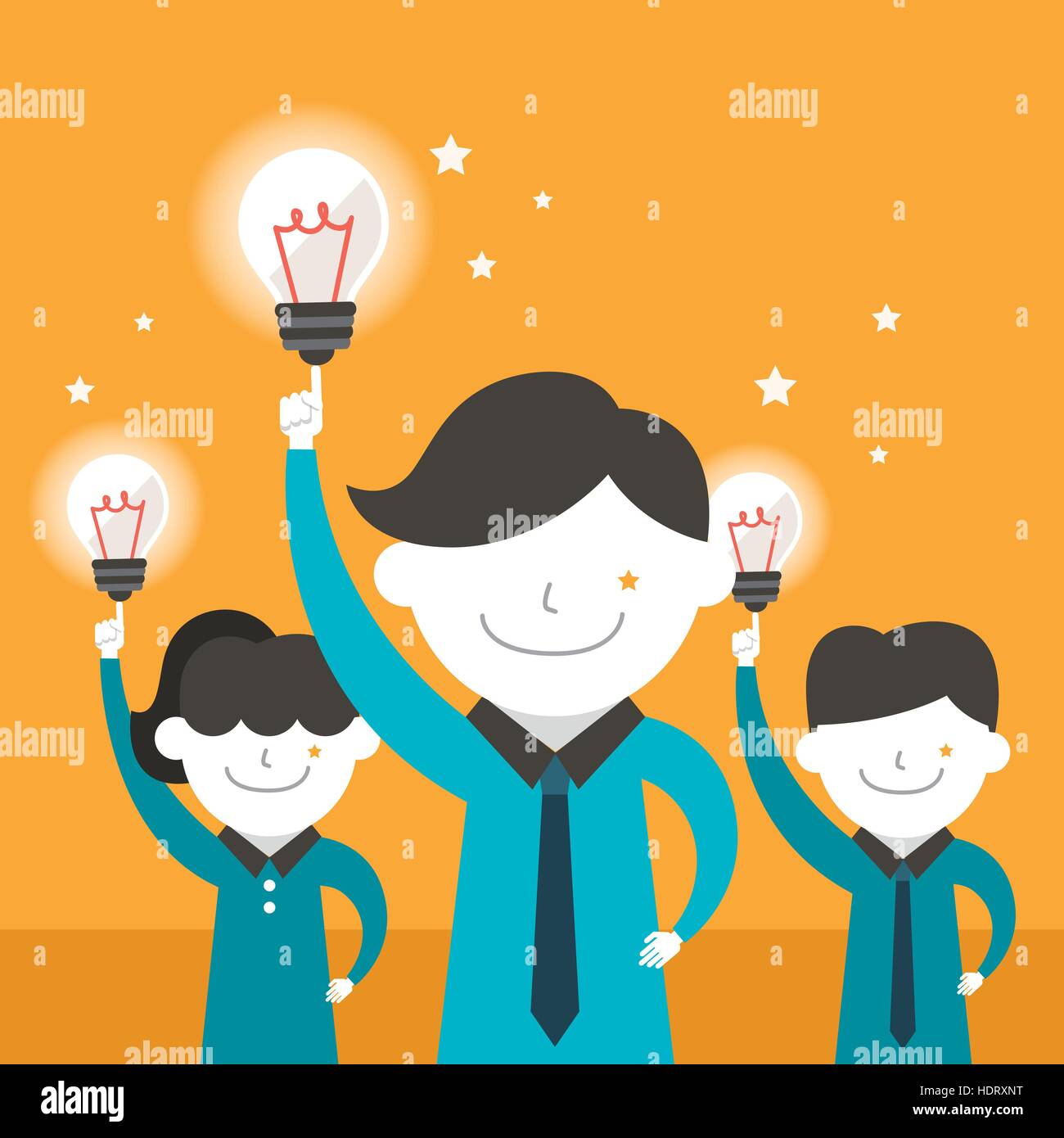 flat design vector illustration concept of ideas Stock Vector Image ...