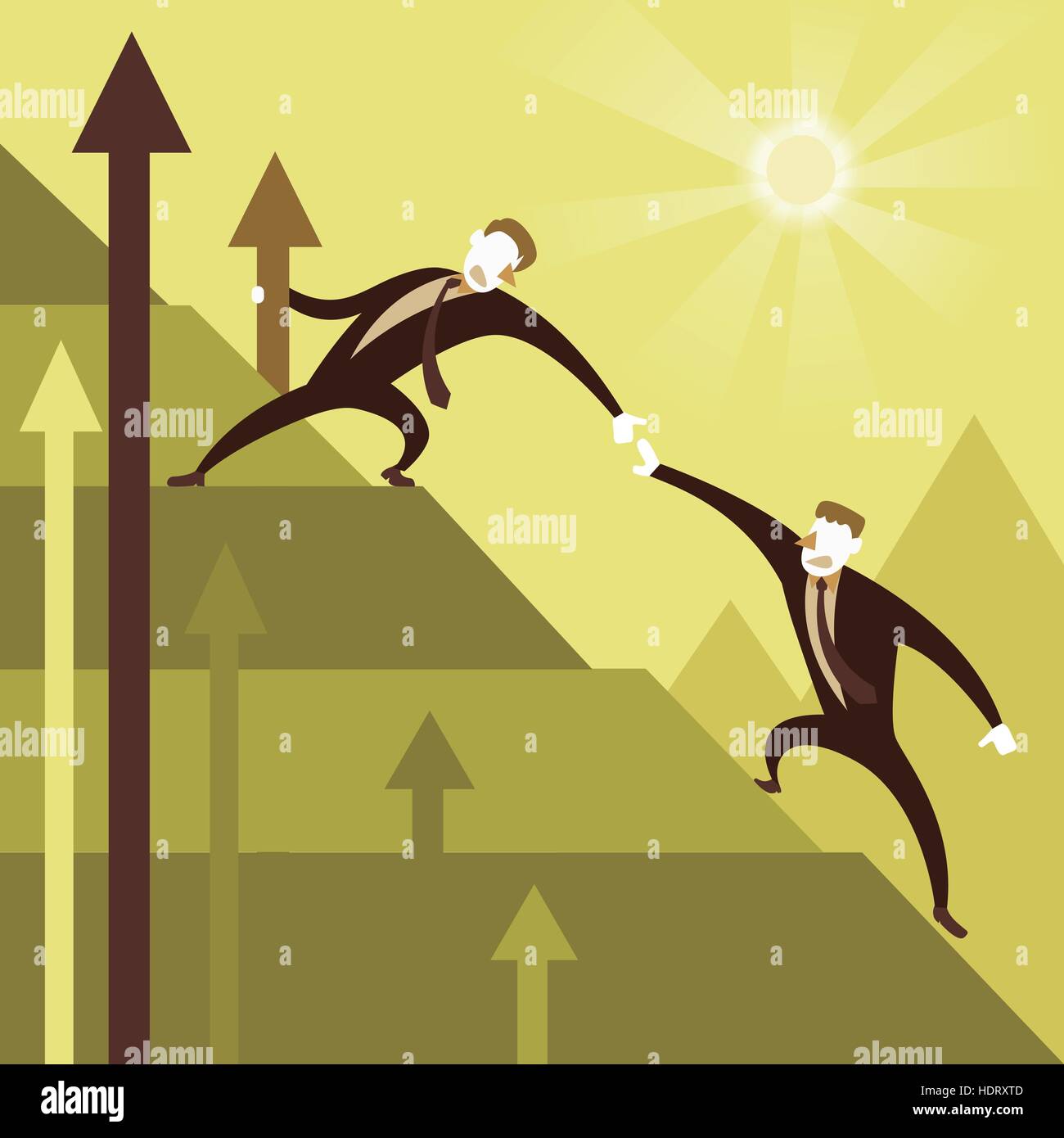 flat design vector illustration concept of team work Stock Vector Image ...
