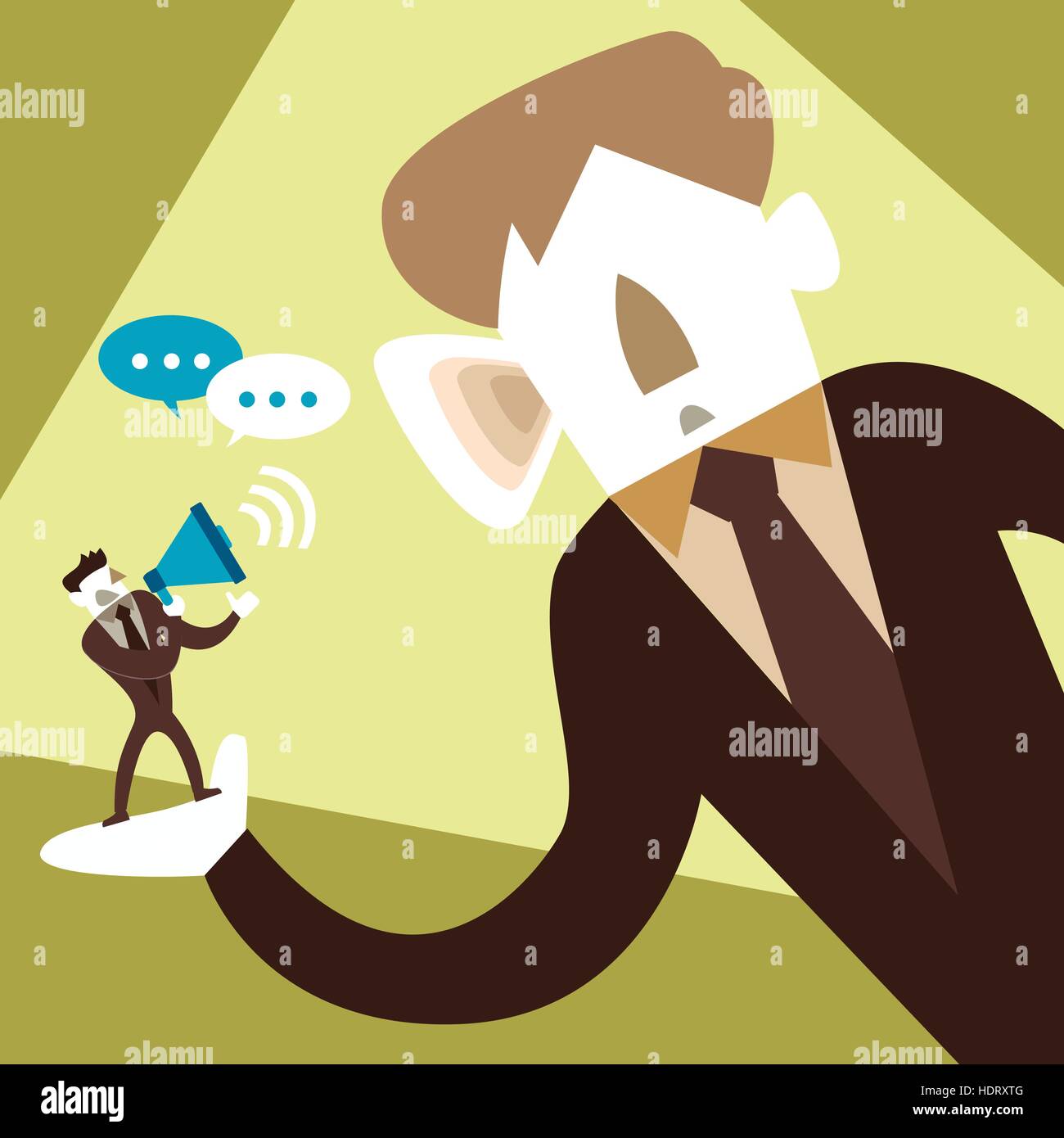 Carefully listening Stock Vector Images Alamy