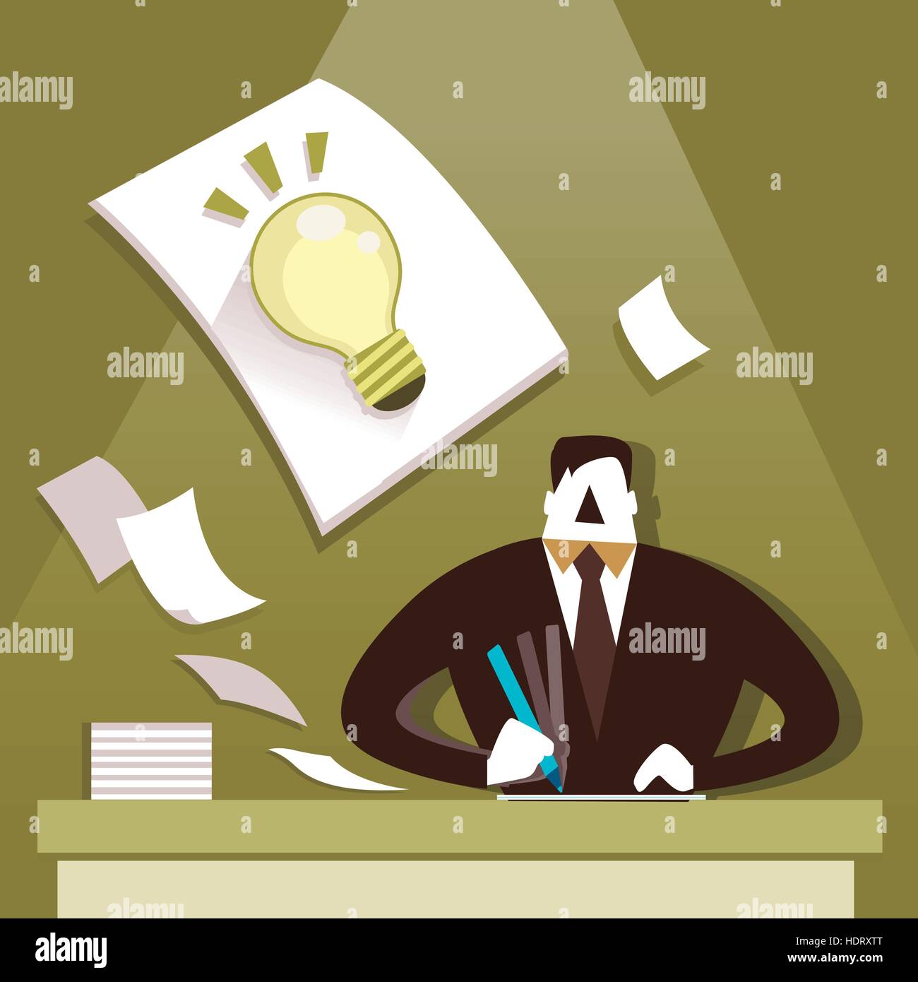 flat design vector illustration concept of creative inspiration Stock ...
