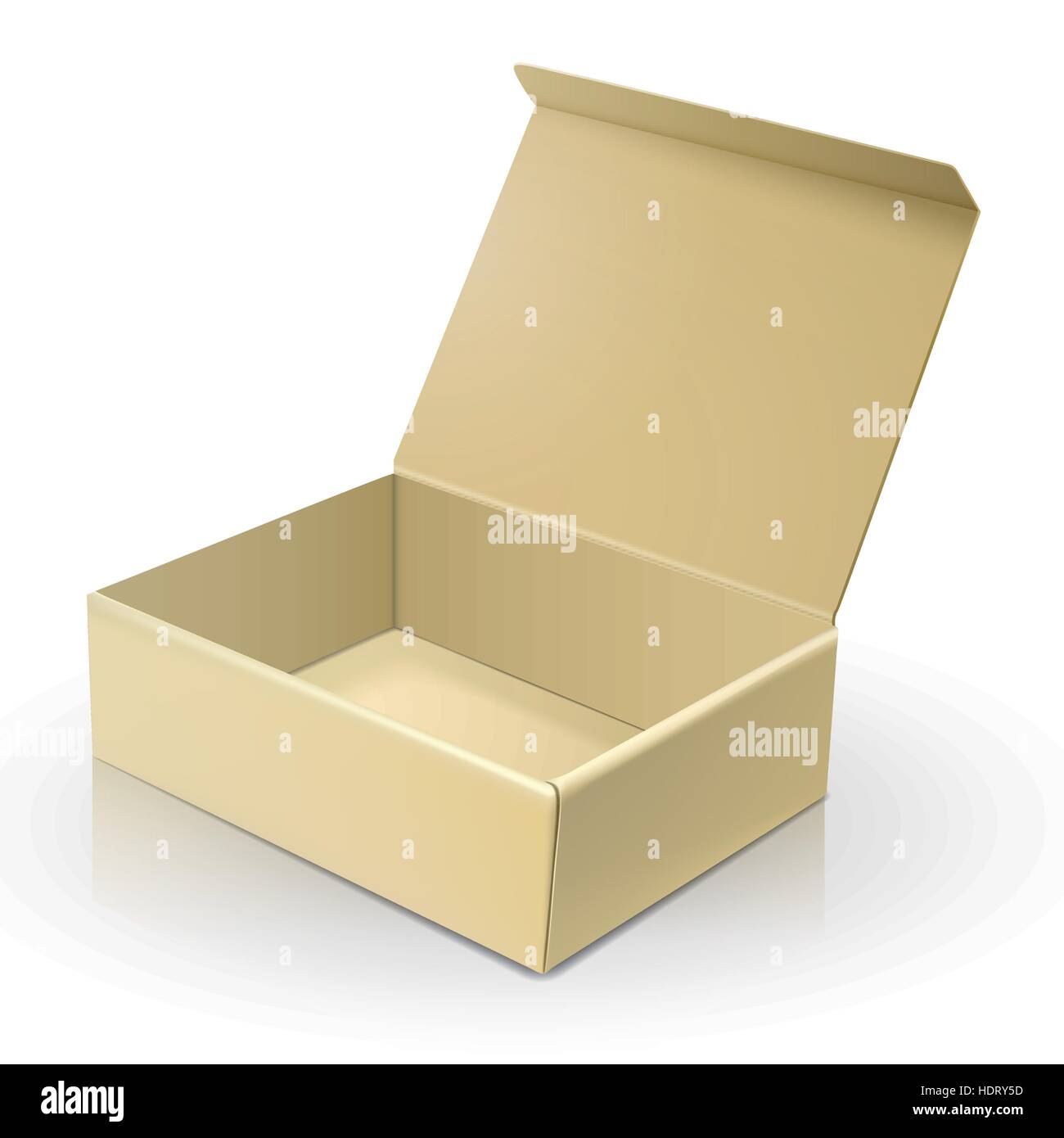 blank paper box template isolated over white background Stock Vector ...
