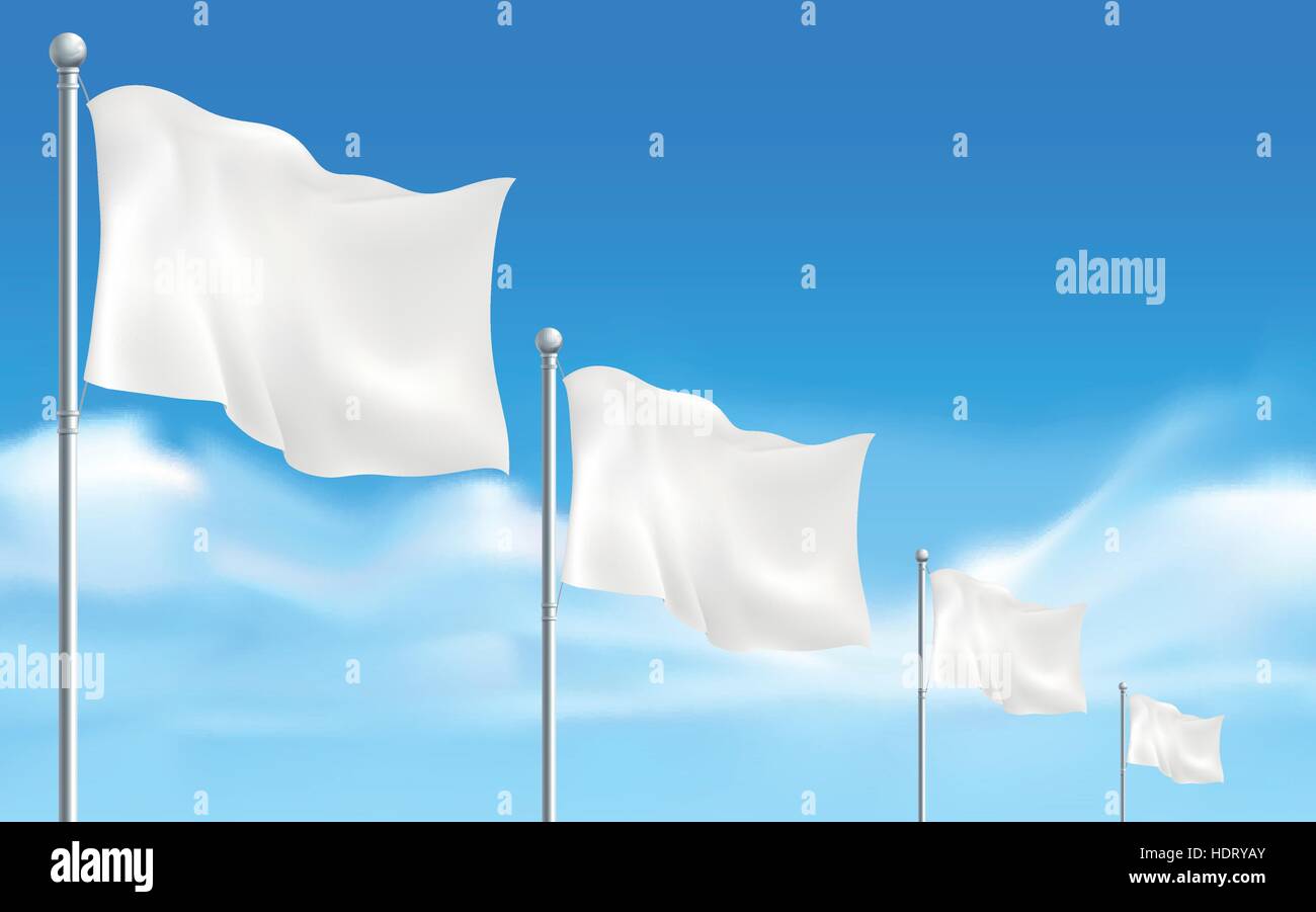 blank white flags isolated on white background Stock Vector Image & Art