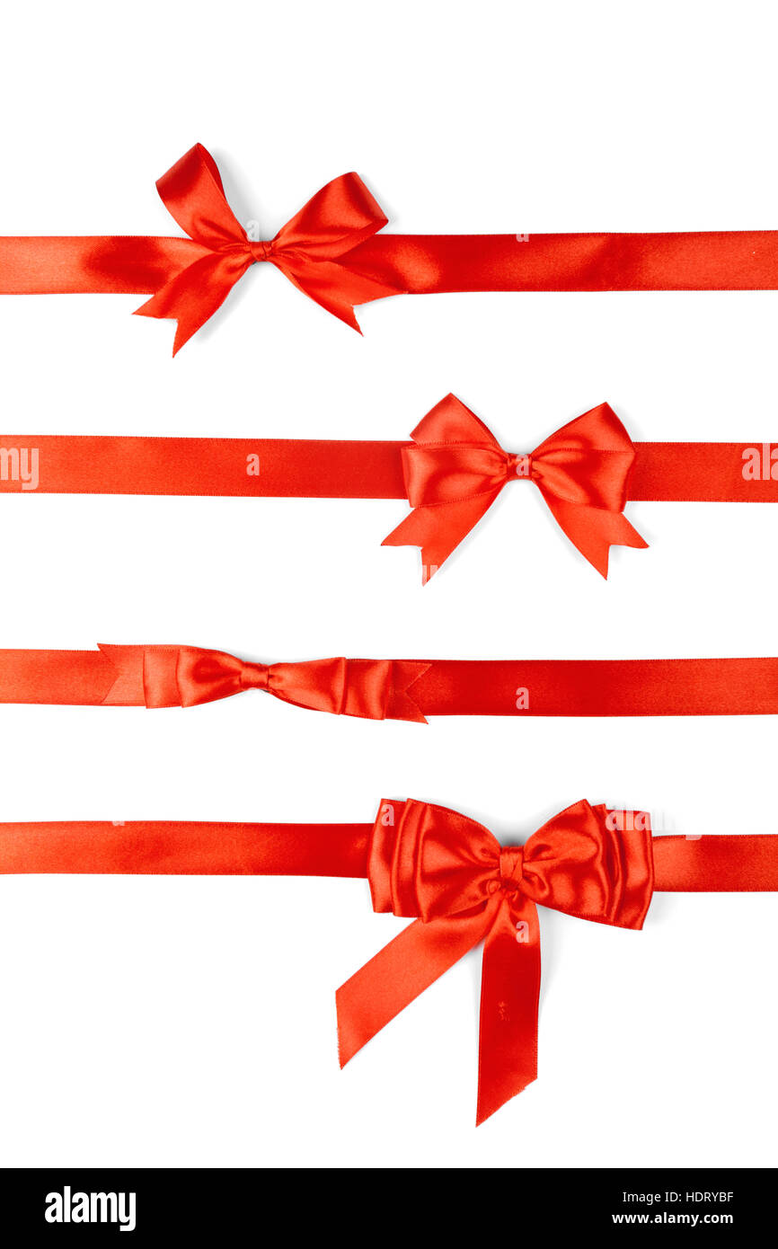 Red ribbon bow Stock Photo Alamy