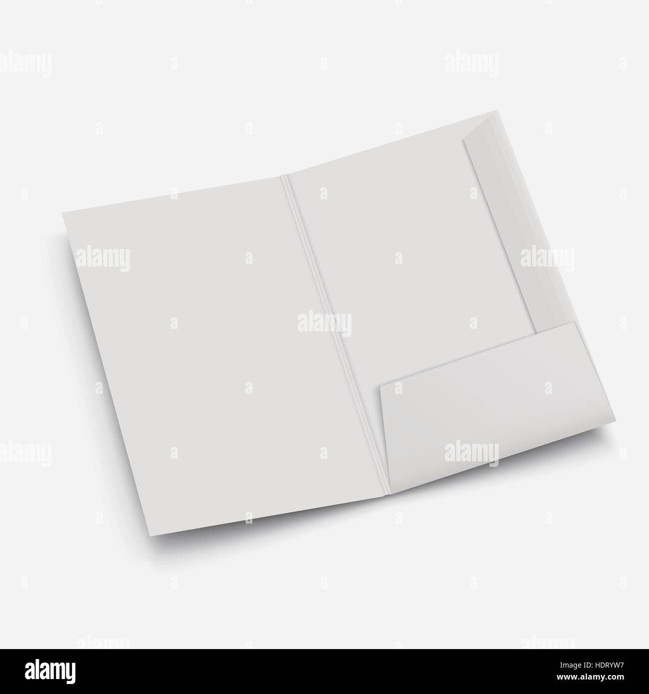 white empty open folder template isolated on white Stock Vector Image ...