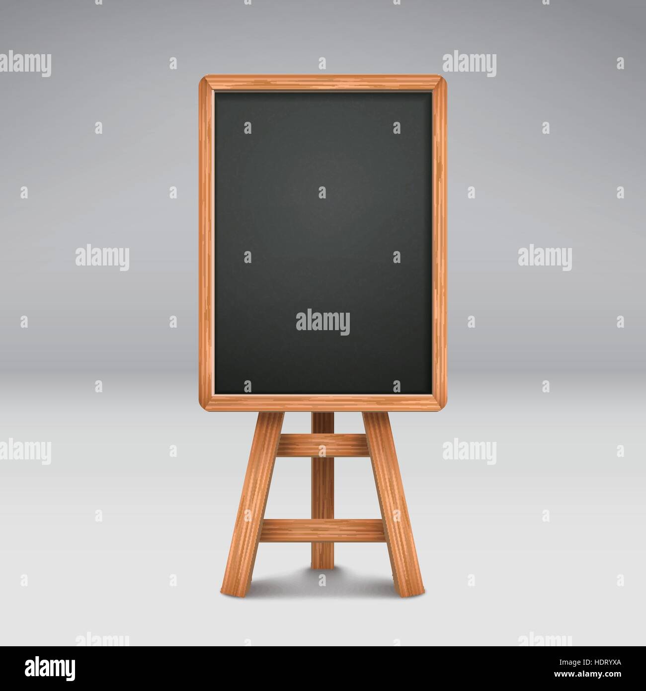 blank blackboard or sandwich board isolated on grey Stock Vector Image