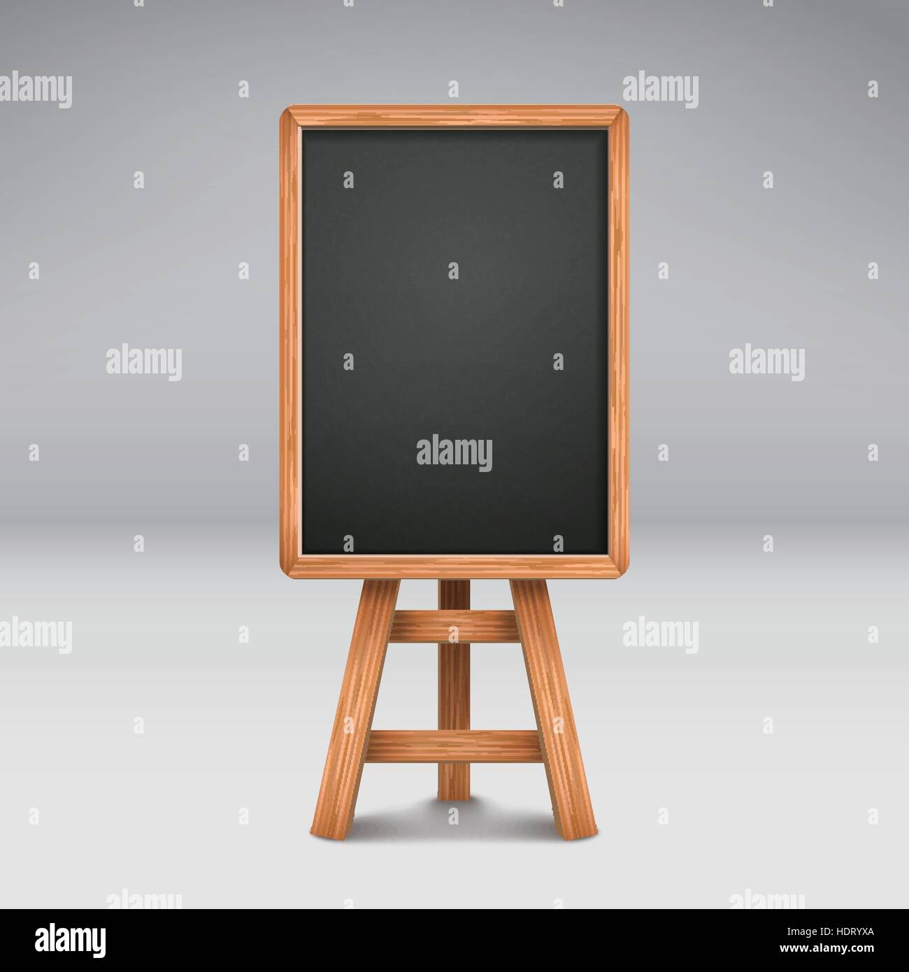 Blank Art Board And Realistic Wooden Easel. Wooden Brown Easel With Mock Up  Empty Blank Square Canvas Isolated On White Background. Vector Illustration  Royalty Free SVG, Cliparts, Vectors, and Stock Illustration. Image