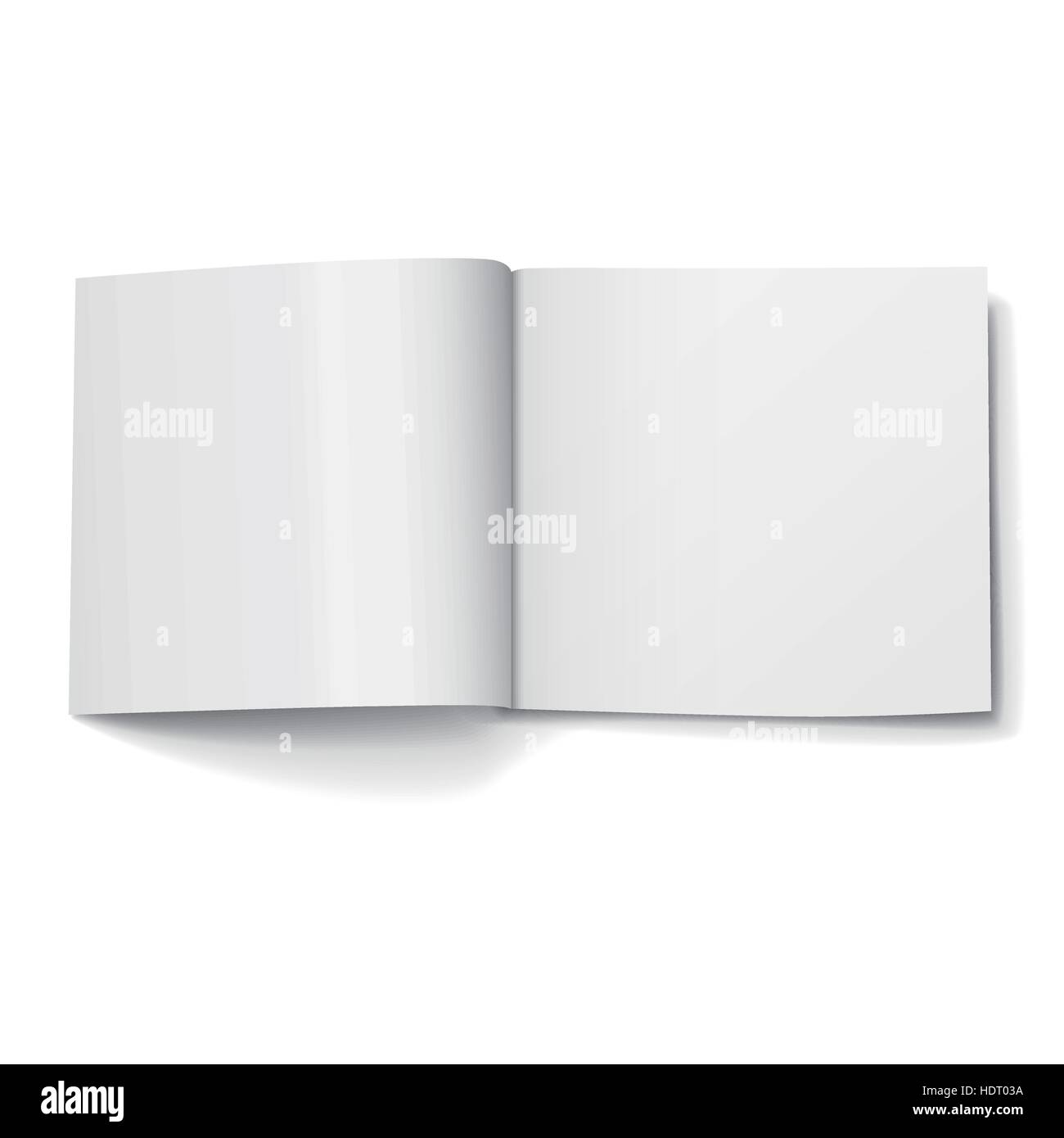 blank open magazine isolated on white background Stock Vector Image ...