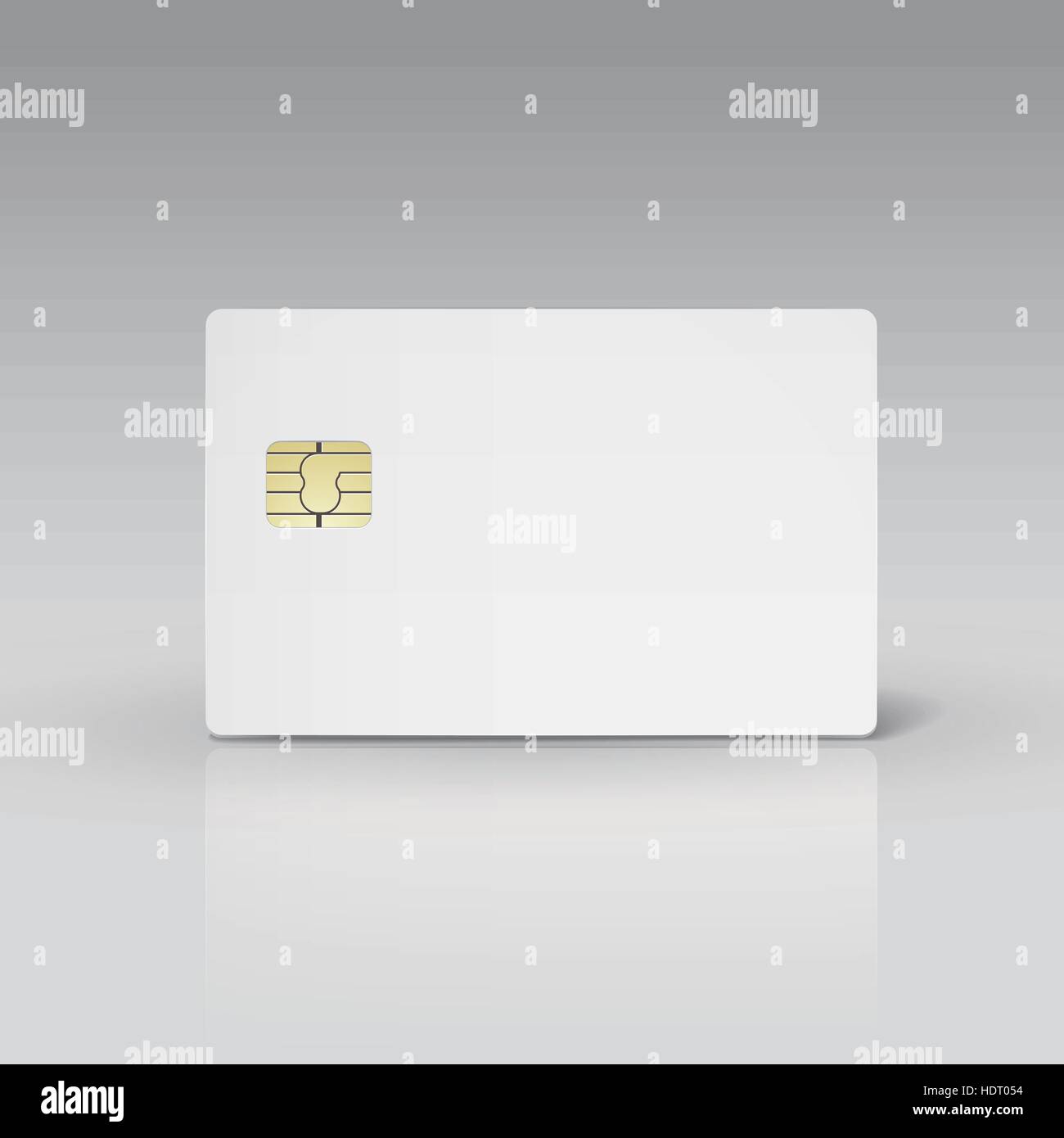 white credit card or phone card isolated on white background Stock Vector