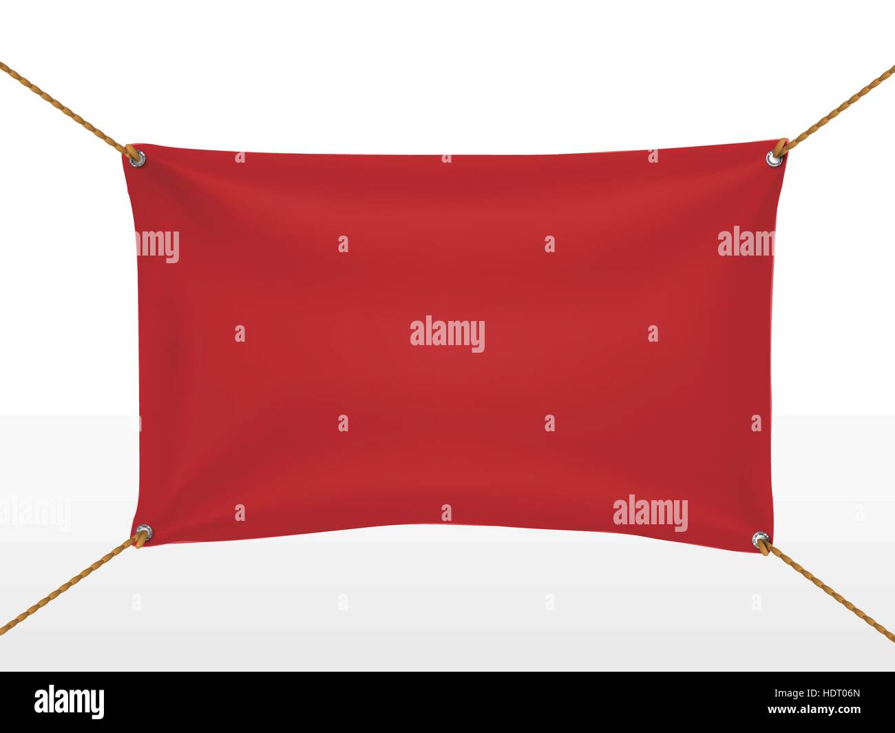 red textile banner isolated on white background Stock Vector Image ...