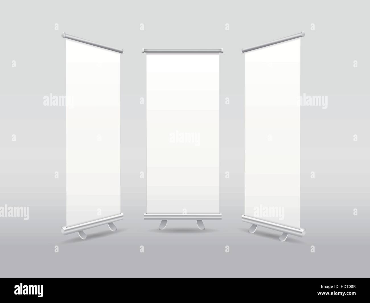 Roll up banners hi-res stock photography and images - Alamy