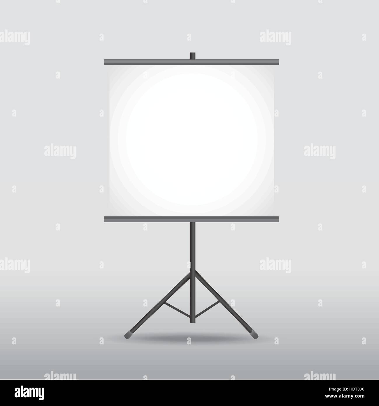 blank projection screen on tripod isolated on white Stock Vector Image ...